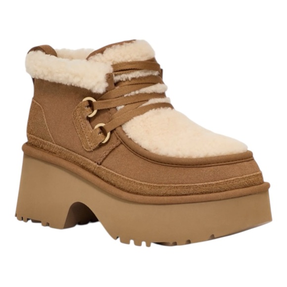 UGG Shoes - UGG CLASSIC NEW HEIGHTS LACE UP CHESTNUT SUEDE WOMEN'S BOOTS SIZE US 12. NEW
